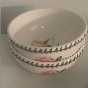 Floral Ceramic Bowls Set of two 5”5”